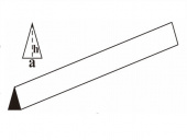 Профиль треугольный бальза 3х6х1000мм (AxHxL)