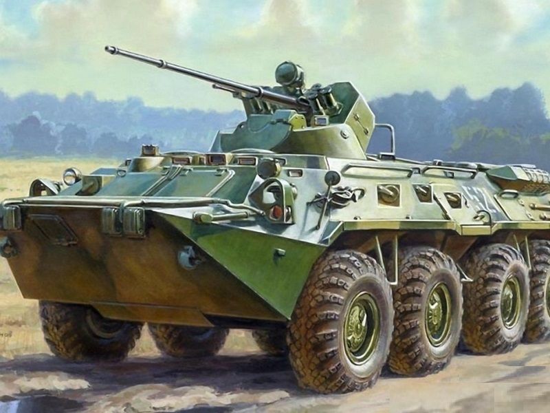 Сборная модель. Российский БТР-80А. 1/35