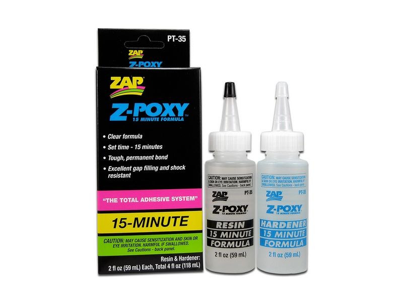 Эпоксидная смола ZAP Z-Poxy 15мин., двухкомпонентная, 118мл (sets)