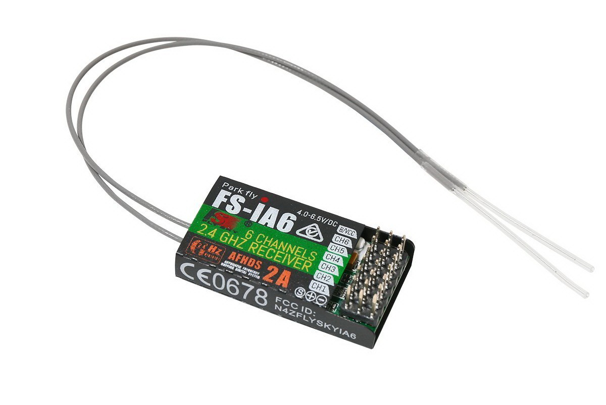 6-канальный приемник FlySky IА6 2.4 ГГц (для i4, i6, i10, питание 4 - 6.5 В)