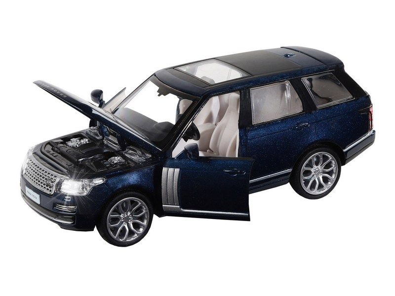 Машина АВТОПАНОРАМА'' 2013 Range Rover, темно-синий, 1/34, свет, звук, инерция, в/к 17,5*13,5*9 см