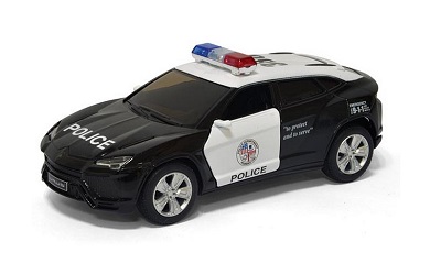 Машинка Kinsmart Lamborghini Urus Police 1:36 (инерция) б/к