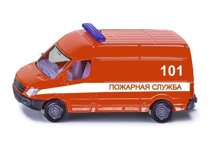 Микроавтобус Siku 0808RUS Пожарная служба, 8 см, красный