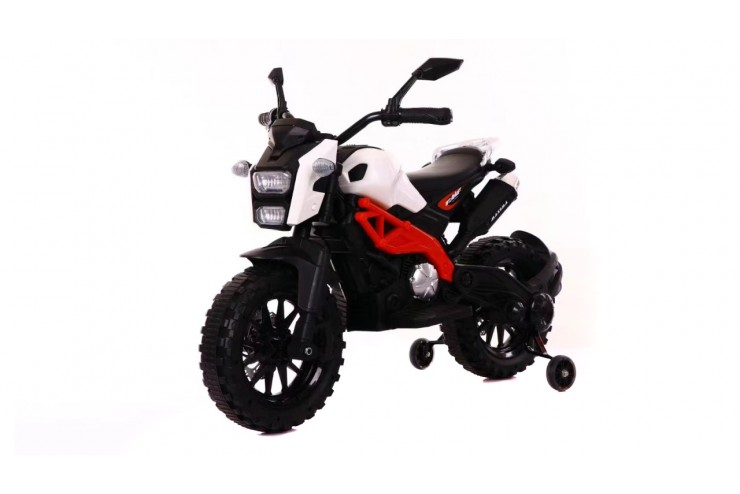 Детский электромобиль мотоцикл Harley Davidson Красно-белый