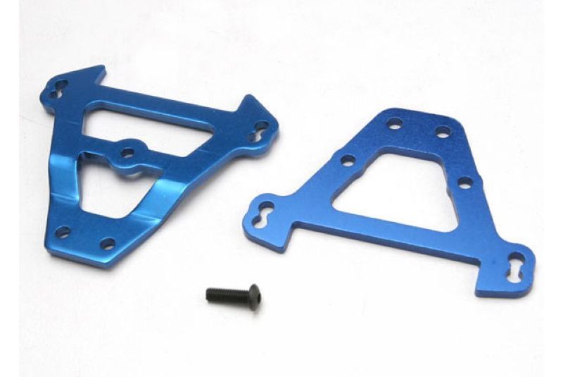Bulkhead tie bars, front & rear (blue-anodized aluminum)