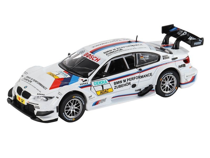 Машина ''АВТОПАНОРАМА'' BMW M3 DTM, белый, 1/32, свет, звук, инерция, в/к 17,5*13,5*9 см
