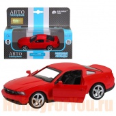 Машина АВТОПАНОРАМА Ford Mustang GT, красный, 1/43, инерция, откр. двери, в/к 17,5*12,5*6,5 см