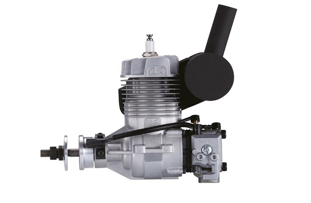 Двухтактный бензиновый двигатель O.S. GT22 с глушителем для радиоуправляемых пилотажных моделей, тре