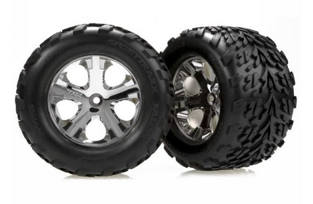 Tires & wheels, assembled, glued (2.8'') (All-Star chrome wheels, Talon tires, foam in