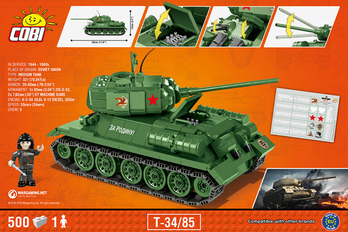 Конструктор т 34. Конструктор Cobi t-34. Конструктор Cobi World of Tanks 3005 t-34/85. Cobi конструктор танк т34. Лего т-34 85 Коби.