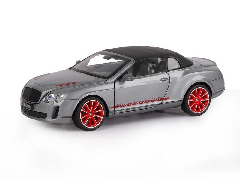 Машина ''АВТОПАНОРАМА'' Bentley Continental Supersports ISR, серый мет, 1/24, в/к 24,5*12,5*10,5 см