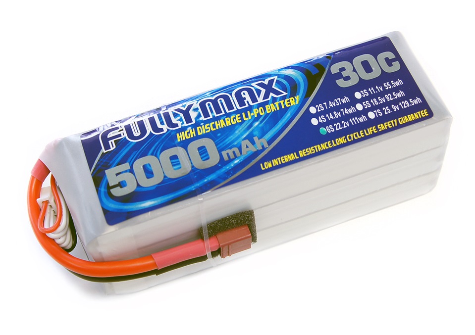 Аккумулятор LiPo Fullymax 22.2V 5000мАч 30C (T-plug)