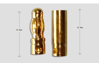 Разъем AMASS позолоченный D4.0мм (male+female) короткий 15мм