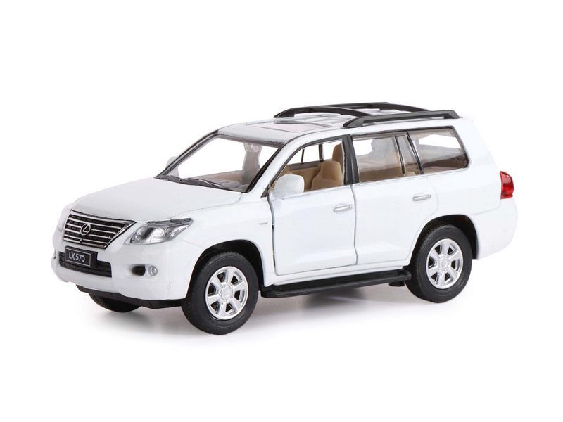 Машина ''АВТОПАНОРАМА'' Lexus LX570, белый, 1/32, свет, звук, инерция, в/к 17,5*13,5*9 см
