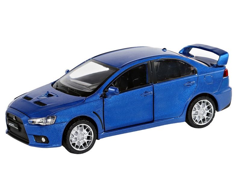 Машина ''АВТОПАНОРАМА'' Mitsubishi Lancer Evolution, синий, 1/32, свет, звук, в/к 17,5*12,5*6,5 см