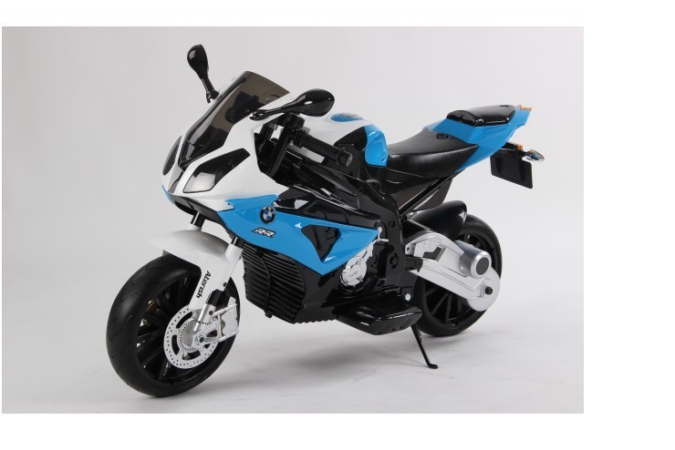 Детский электромобиль мотоцикл BMW S1000PR на аккумуляторе 12V цвет синий