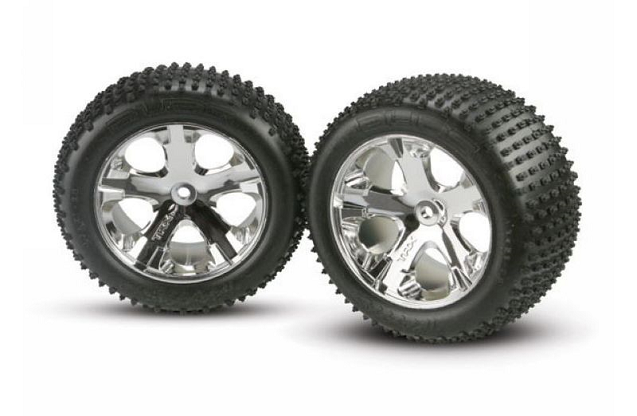 Tires & wheels, assembled, glued (2.8'') (All-Star chrome wheels, Alias tires, foam in