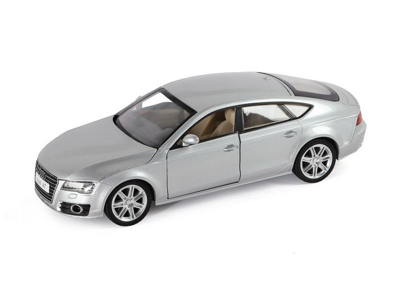Машина ''АВТОПАНОРАМА'' Audi A7, серебряный, 1/24, свет, звук, в/к 24,5*12,5*10,5 см