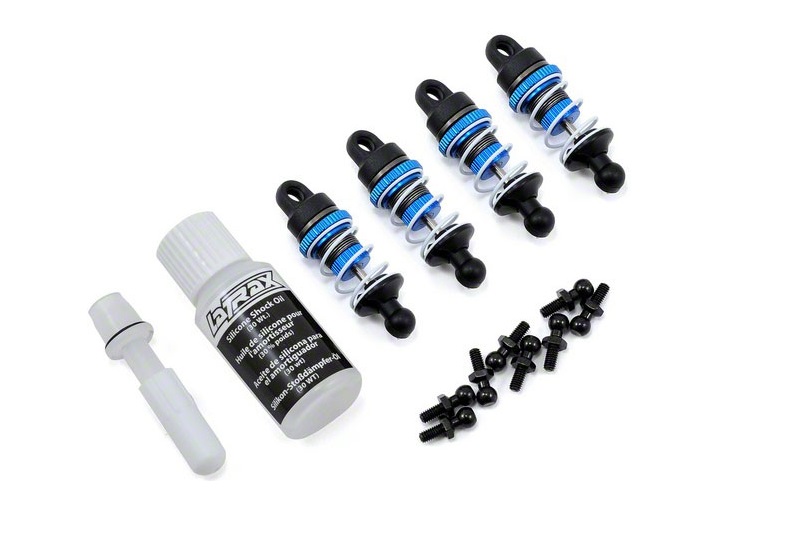 Shocks, aluminum (blue-anodized) (assembled with springs) (4)