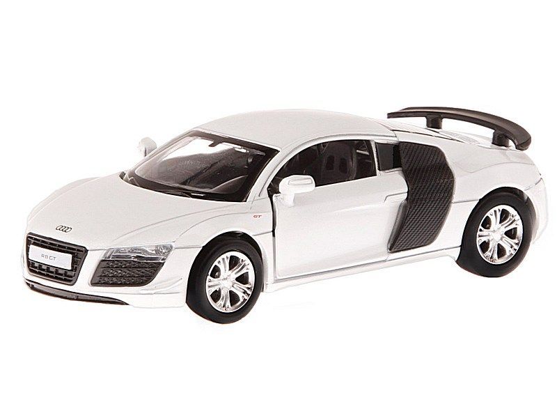 Машина ''АВТОПАНОРАМА'' Audi R8 GT, белый металлик, 1/43, инерция, в/к 17,5*12,5*6,5 см