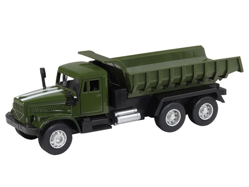 Машина ''АВТОПАНОРАМА'' Грузовик, хаки зеленый, 1/32, свет, звук, инерция, в/к 24*8*10 см