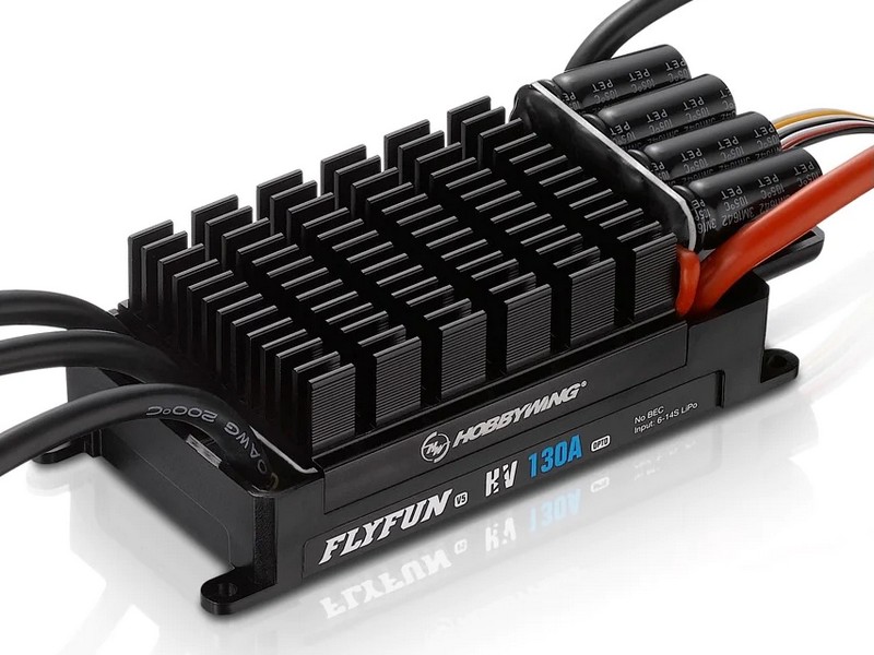 Бесколлекторный регулятор Hobbywing FLYFUN-130A-HV-OPTO-V5 (130A-160A, Aircraft)