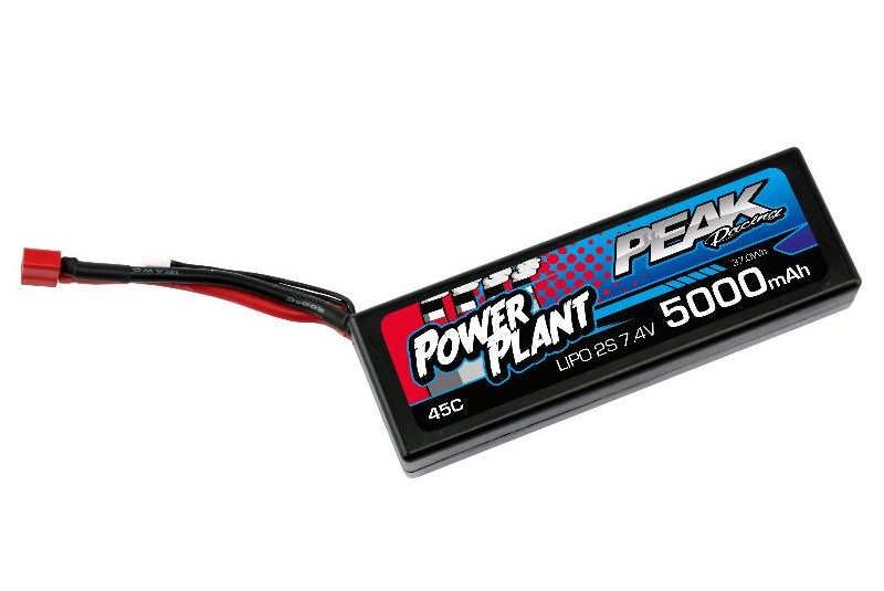 Power Plant Lipo 5000 7.4 V 45C (Black case, Deans Plug) 12AWG