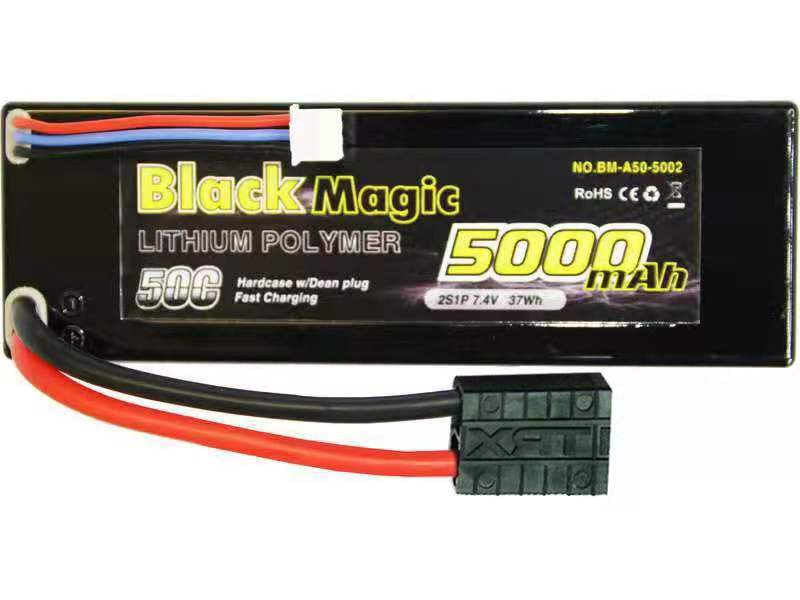 Аккумулятор LiPo Black Magic 50C/5000mah/7.4V 2S1P (hardcase w/Traxxas Plug)