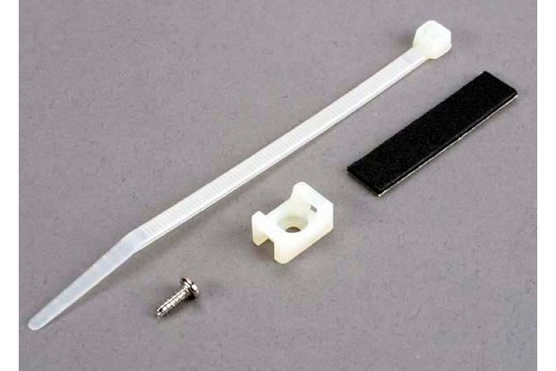 Attachment bracket, plug/ foam tape/tie wrap/ 3x10mm wst screw (old style, replace with 4132)