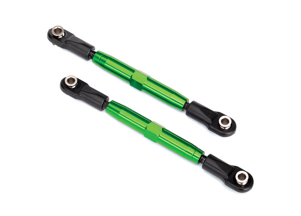 Тяги выпуклости, задние (анодированный зеленый цвет TUBES, алюминий 7075-T6, более прочный, чем титан) (73 мм) (2) / концы стержней (4) / гаечный ключ из алюминия (1)