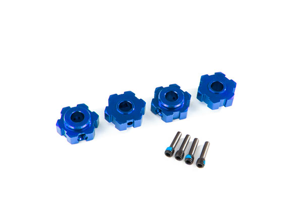 Ступицы, hex, aluminum (blue-anodized) (4)/ 4x13mm screw pins (4)