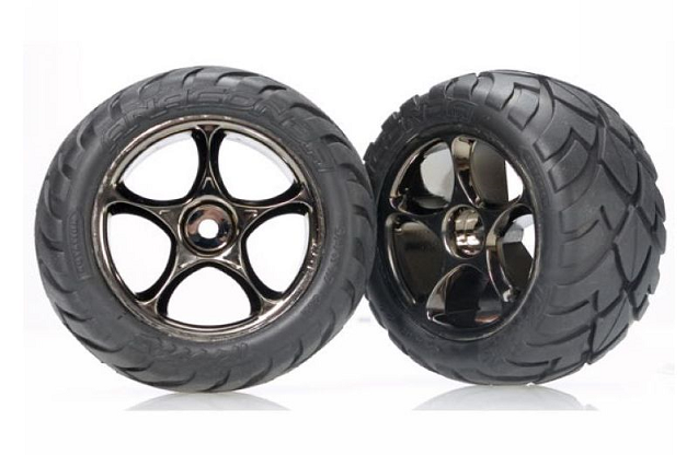 Tires & wheels, assembled (Tracer 2.2'' black chrome wheels, Anaconda 2.2''