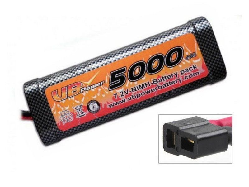 Аккумулятор Ni-Mh VBPower 5000mAh, 7,2V T-plug