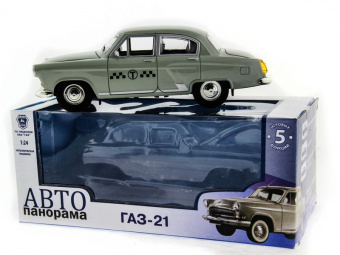 Машина ''АВТОПАНОРАМА'' ГАЗ-21 Волга 1/24 в/к 26*12*11см, серая