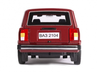 Машина ''АВТОПАНОРАМА'' ВАЗ 2104, 1/24, бордовый, инерция, в/к  24,5x12,5x10,5 см