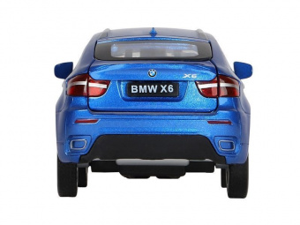 Машина АВТОПАНОРАМА BMW X6, синий, 1/32, свет, звук, инерция, в/к 17,5*13,5*9 см