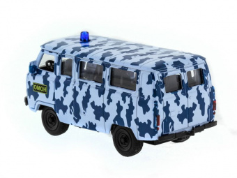 Машина ''АВТОПАНОРАМА'' инерц. УАЗ-452 (ОМОН) 1/50, в/к 12*7*5,5 см