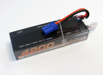 Аккумулятор LiPo Bonka 4200мАч 45C 7.4V (жесткий кейс)