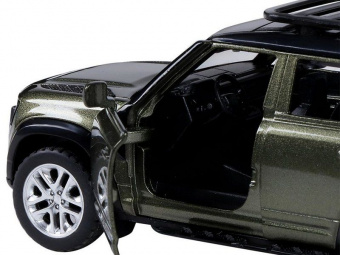 Машина АВТОПАНОРАМА Land Rover Defender 110, 1/43, оливковый, инерция, в/к 17,5*12,5*6,5 см
