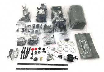 Внедорожник зеленый 1/16 6WD электро - Советский военный грузовик ''Урал'' KIT Металл