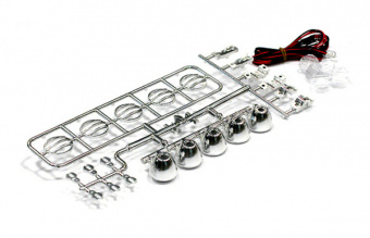 Roof Top Spot Light Set (5) LED with Plastic Housing for 1/10, 1/8 & 1/5 Scale