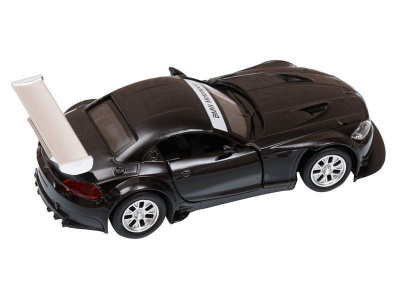 Машина АВТОПАНОРАМА BMW Z4 GT3, 1/38, черный, инерция, откр. двери, в/к 17,5*12,5*6,5 см