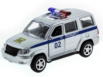 Машина ''АВТОПАНОРАМА'' инерц. УАЗ Патриот (полиция) 1/50, в/к 12*7*5,5 см