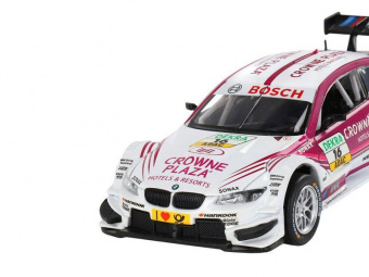 Машина ''АВТОПАНОРАМА'' BMW M3 DTM, белый-розовый, 1/32, свет, звук, инерция, в/к 17,5*13,5*9 см