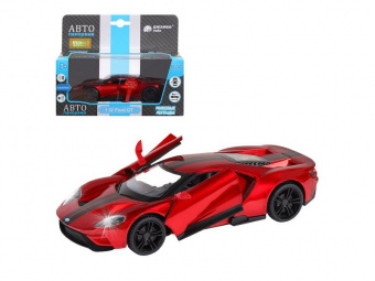 Машина ''АВТОПАНОРАМА'' Ford GT, красный, 1/32, свет, звук, инерция, в/к 17,5*12,5*6,5 см