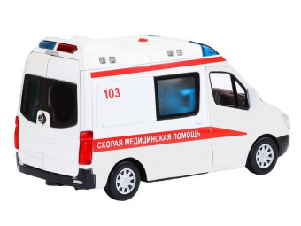 Машина АВТОПАНОРАМА Mercedes Sprinter Скорая помощь, белый, 1/32, в/к 18*9*13,5 см