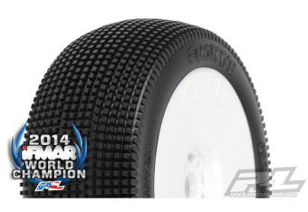 Колеса в сборе багги 1/8 - Fugitive X4 (Super Soft) Диски V2 белые