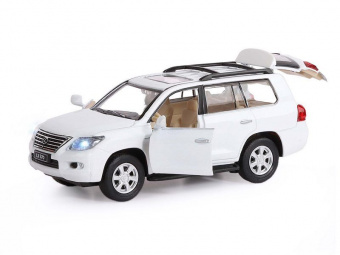 Машина ''АВТОПАНОРАМА'' Lexus LX570, белый, 1/32, свет, звук, инерция, в/к 17,5*13,5*9 см