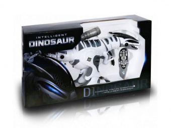 Радиоуправляемый робот-динозавр LENENG TOYS K9 Dinosaur звук, свет, танцы, сенсор, стреляет присосками