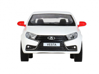 Машина ''АВТОПАНОРАМА'' Яндекс.Такси  LADA VESTA, белый, 1/24, свет. звук. эффект., инерция, в/к 24,5*12,5*10,5 см